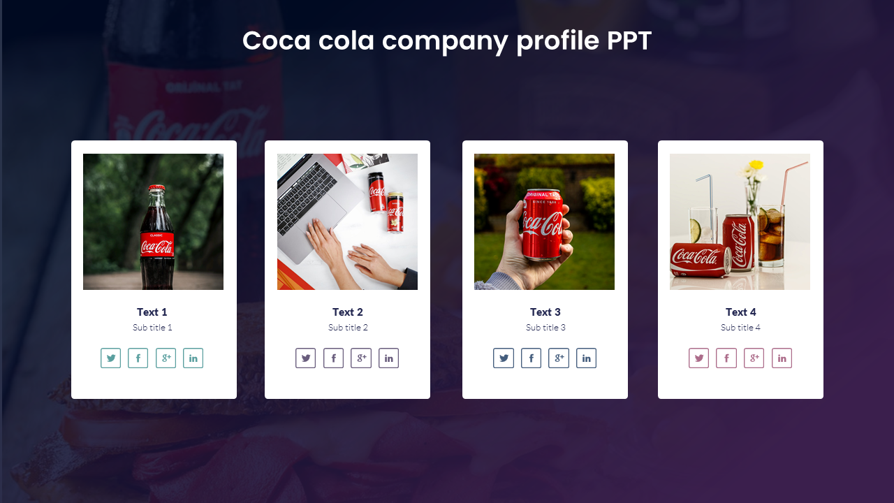 Innovative Coca Cola Company Profile PPT Template Slide